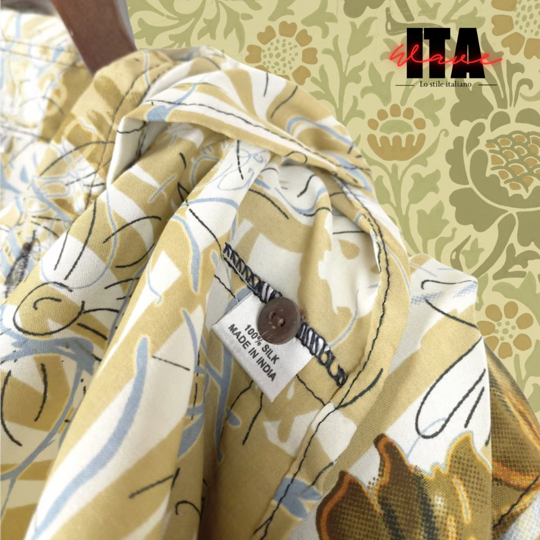 Camicia in Seta "Flores"