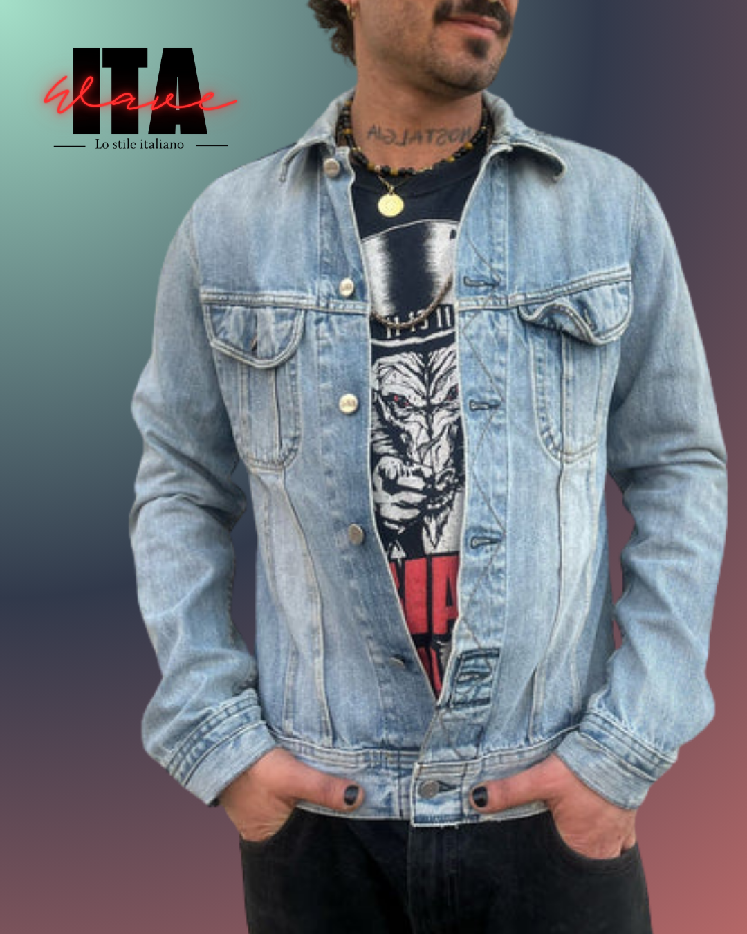 Giacche Jeans Uomo Vintage